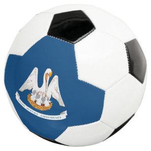 Ballon De Foot Graphique Drapeau Dynamique Louisiane sur un