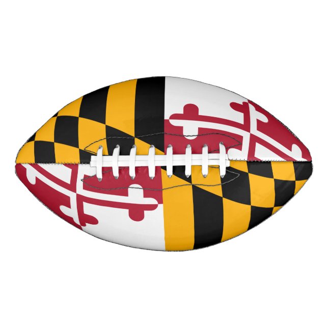 Ballon De Foot Graphique dynamique de drapeau d'état du Maryland (Devant)