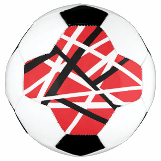 Ballon De Foot Graphisme Rouge, Noir et Blanc