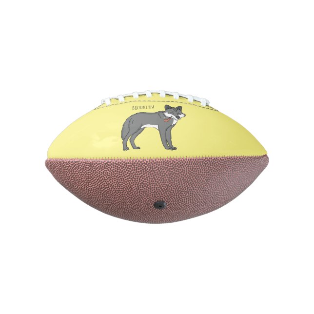 Ballon De Foot Gray wolf with pipe cartoon (Tourné à 270°)