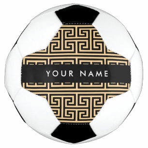 Ballon De Foot Grec Meander Key H Brown, Votre Nom, Personnaliser