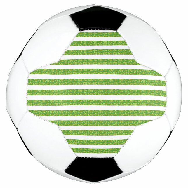Ballon De Foot Green Geometric  (Devant)