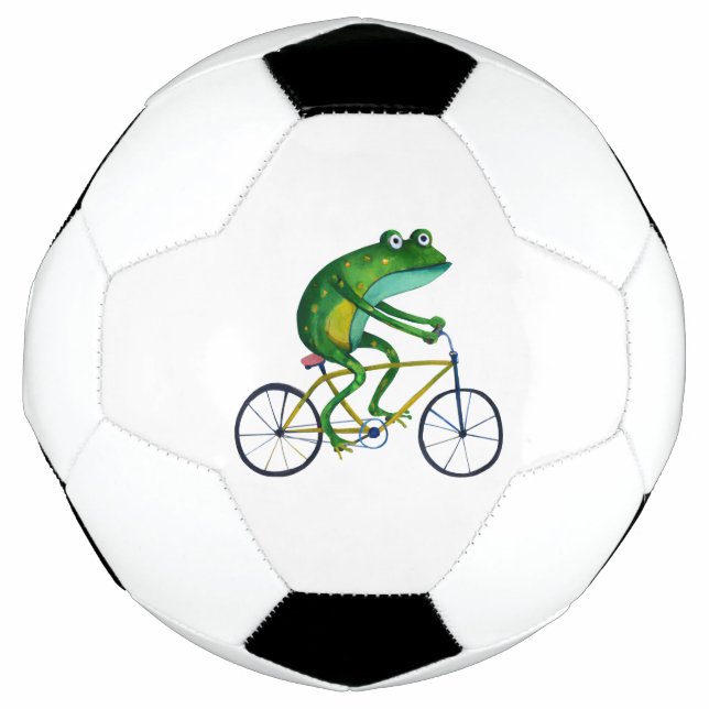 Ballon De Foot Grenouille Sur Vélo (Devant)