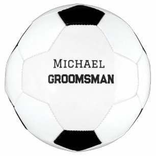 Ballon De Foot Groomsman simple minimal ajouter nom moderne mascu