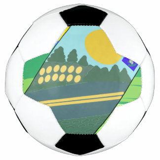 Ballon De Foot Gros œufs drôles traversant la route