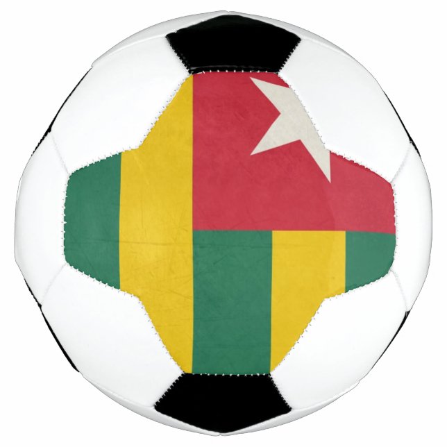 Ballon De Foot Grunge drapeau d'État souverain du pays du Togo (Devant)