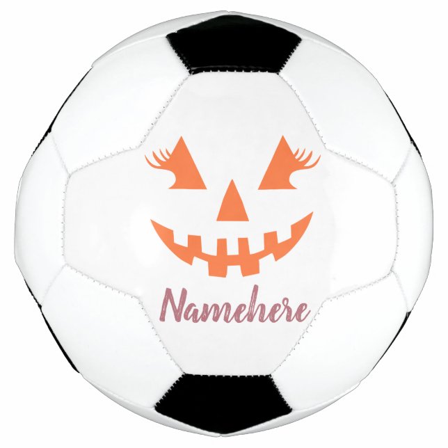 Ballon De Foot Halloween Citrouille Jack-o'-lantern fille personn (Devant)