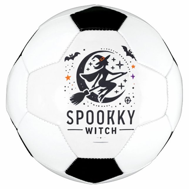 Ballon De Foot Halloween Conception de sorcière Éffrayante - Vol  (Devant)