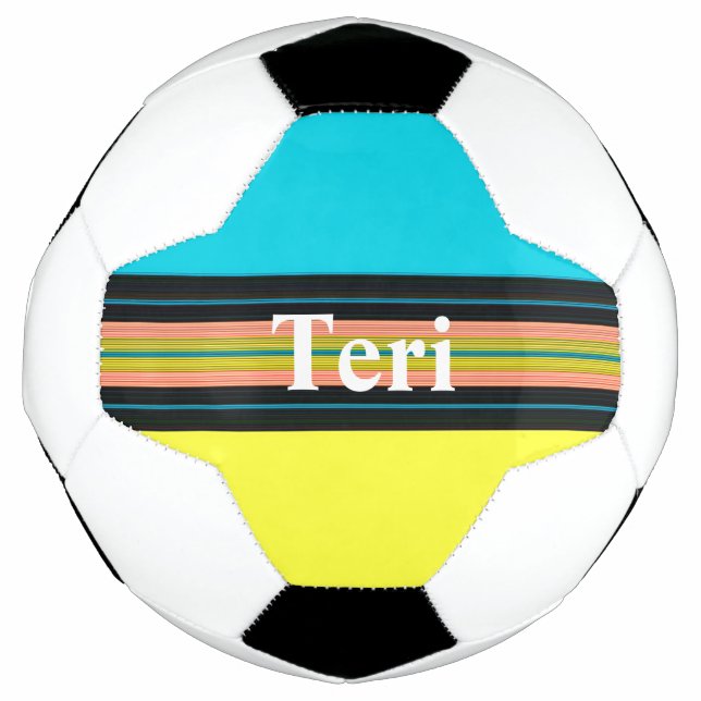Ballon De Foot HAMbyWG - Balle de football personnalisée - Bleu J (Devant)