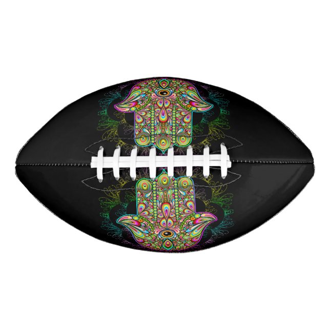 Ballon De Foot Hamsa Fatma Main Psychedelic Art (Devant)