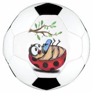 Ballon De Foot Happy Little Ladybug avec téléphone - Dessin de de