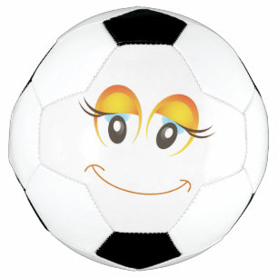 BALLON DE FOOT HEUREUSE FILLE FACE
