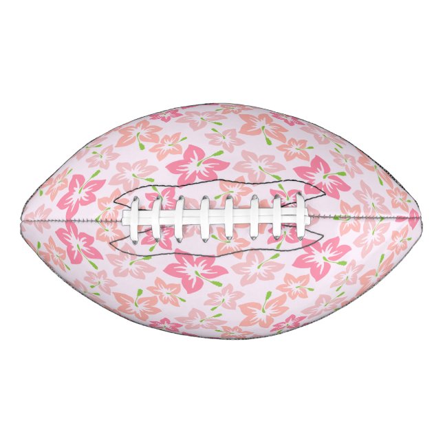 Ballon De Foot Hibiscus Rose, Fleurs Roses, Motif De Fleurs (Devant)
