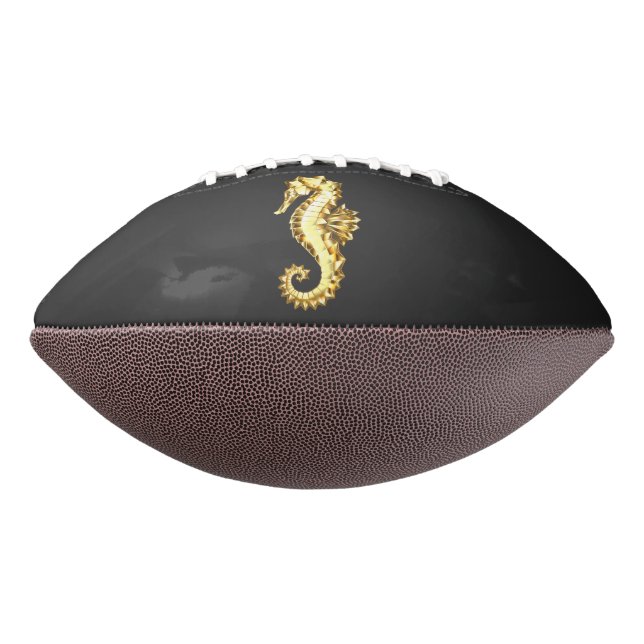Ballon De Foot Hippocampe Polygonal Or (Tourné à 270°)