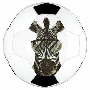 Ballon De Foot Hipster Zebra