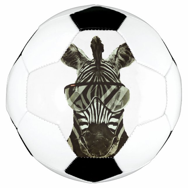 Ballon De Foot Hipster Zebra (Devant)