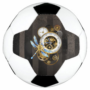 Ballon De Foot Horloge à vapeur avec libellule mécanique
