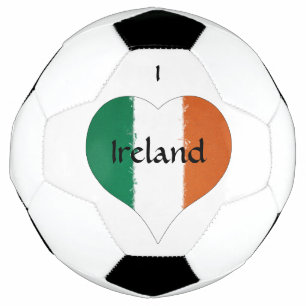 Ballon De Foot I Heart Ireland Tricolor Drapeau irlandais