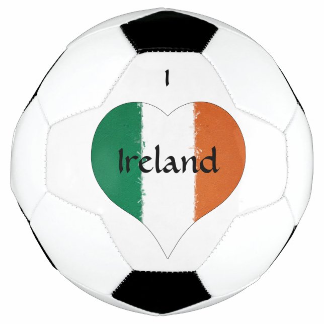 Ballon De Foot I Heart Ireland Tricolor Drapeau irlandais (Devant)