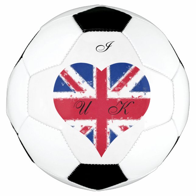 Ballon De Foot I Heart UK Angleterre British Flag (Devant)