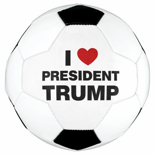 Ballon De Foot I Love Président Trump Heart (Devant)