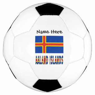 Ballon De Foot Îles Åland Ålander Drapeau Personnalisé