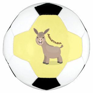 Ballon De Foot Illustration d'âne miniature joyeux
