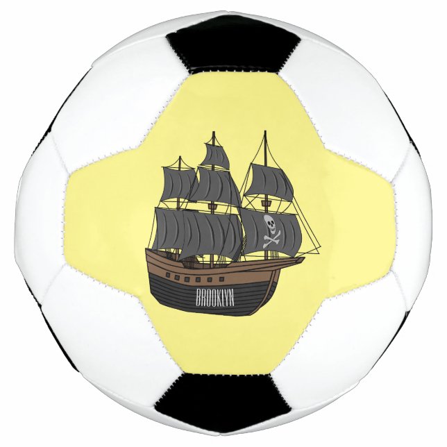 Ballon De Foot Illustration de bateau pirate (Devant)