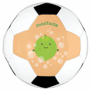 Ballon De Foot Illustration de bulles de chaux vert mou