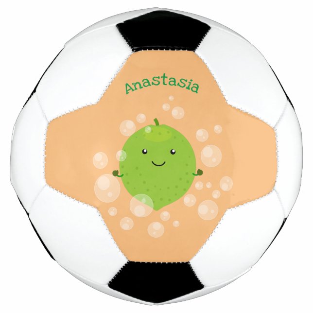 Ballon De Foot Illustration de bulles de chaux vert mou (Devant)