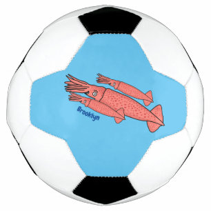 Ballon De Foot Illustration de calamar rose