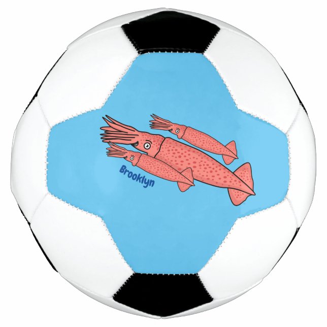 Ballon De Foot Illustration de calamar rose (Devant)