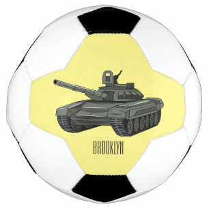 Ballon De Foot Illustration de caricature de réservoir