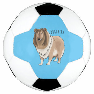 Ballon De Foot Illustration de chien Rough collie
