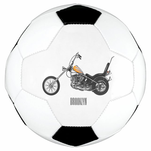 Ballon De Foot Illustration de Chopper Motorcycle 1950 (Devant)