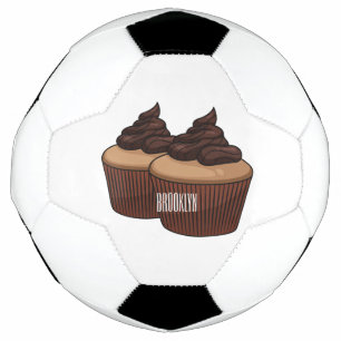 Ballon De Foot Illustration de Cupcake