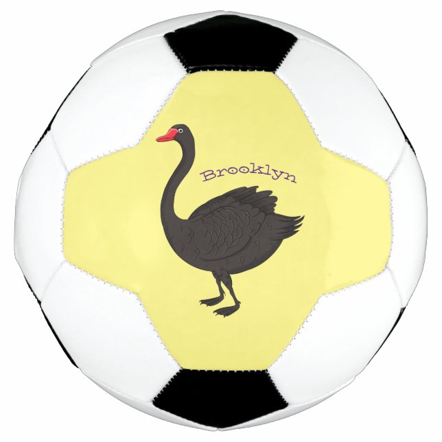 Ballon De Foot Illustration de cygne noir (Devant)