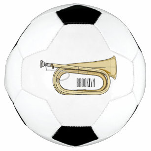 Ballon De Foot illustration de dessin animé Bugle 