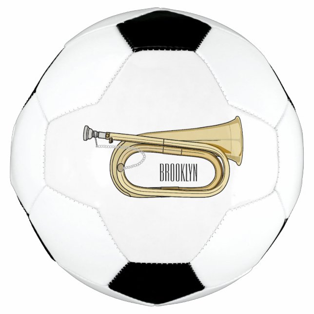 Ballon De Foot illustration de dessin animé Bugle  (Devant)
