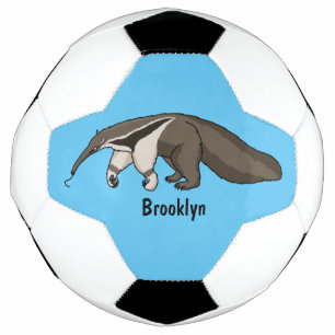 Ballon De Foot Illustration de dessin animé d'Anteater happy