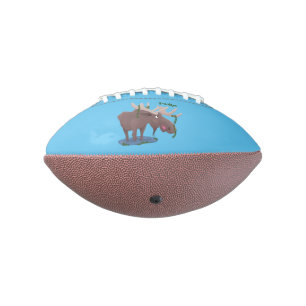 Ballon De Foot Illustration de dessin animé de drôle de orignal h