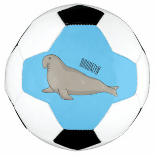 Ballon De Foot Illustration de dessin animé de phoque éléphant