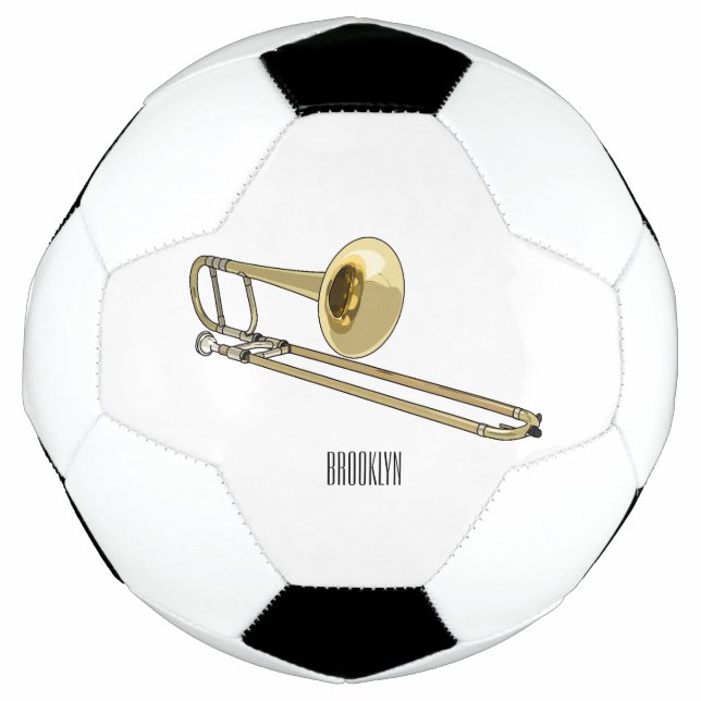 Ballon De Foot Illustration de dessin animé de Trombone (Devant)