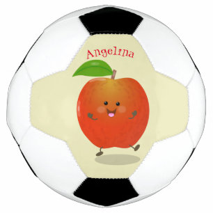 Ballon De Foot Illustration de dessin animé sur la pomme de danse