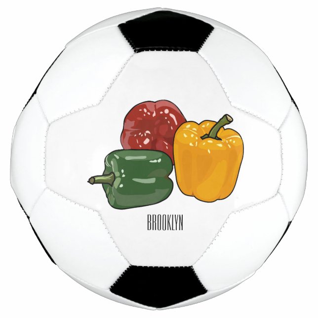 Ballon De Foot Illustration de dessin de Capsicum (Devant)