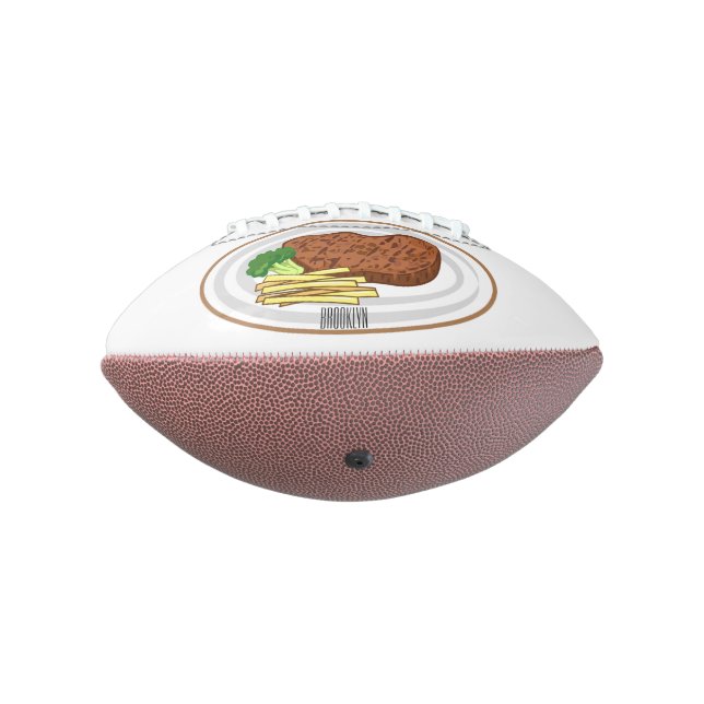 Ballon De Foot Illustration de dessin de steak (Tourné à 270°)