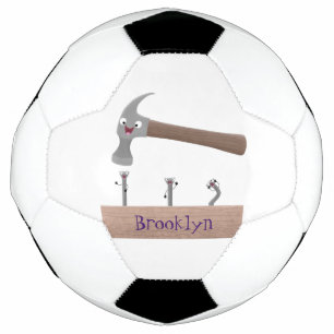 Ballon De Foot Illustration de dessin mignon, marteau et ongles
