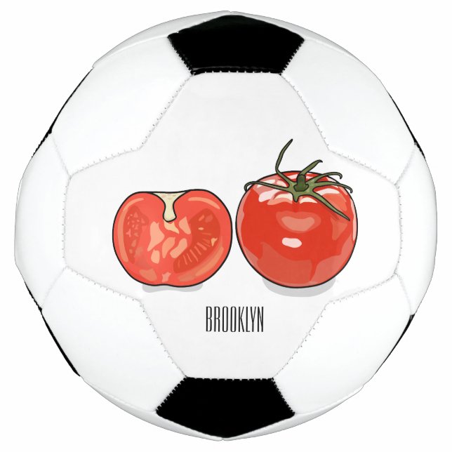 Ballon De Foot Illustration de dessin sur la tomate (Devant)