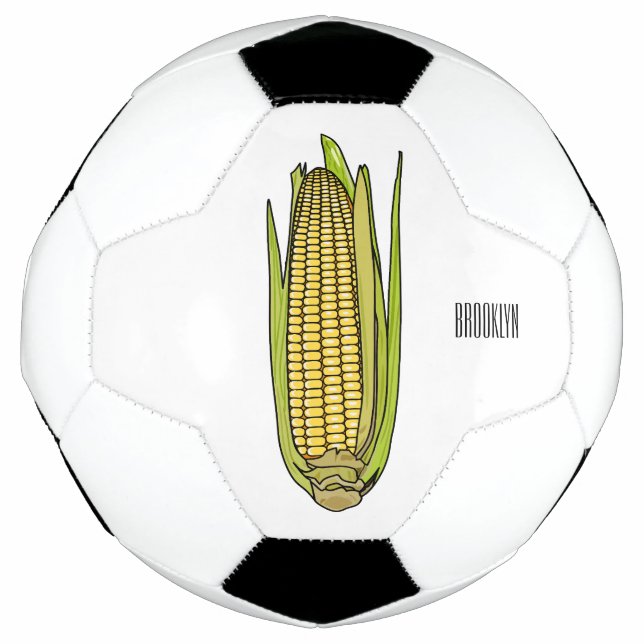 Ballon De Foot Illustration de dessin sur le maïs (Devant)