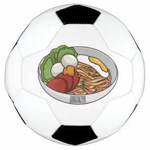 Ballon De Foot Illustration de dessin sur les nouilles
